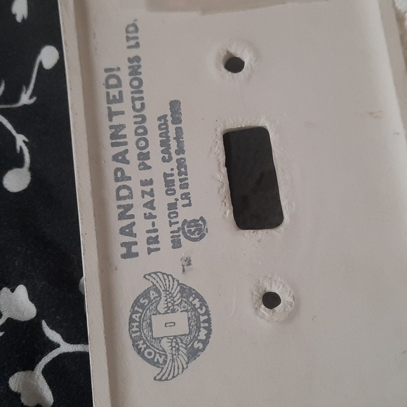 Vintage Handpainted Ceramic 3D Butterfly Light Switch Cover - Picture 6 of 8